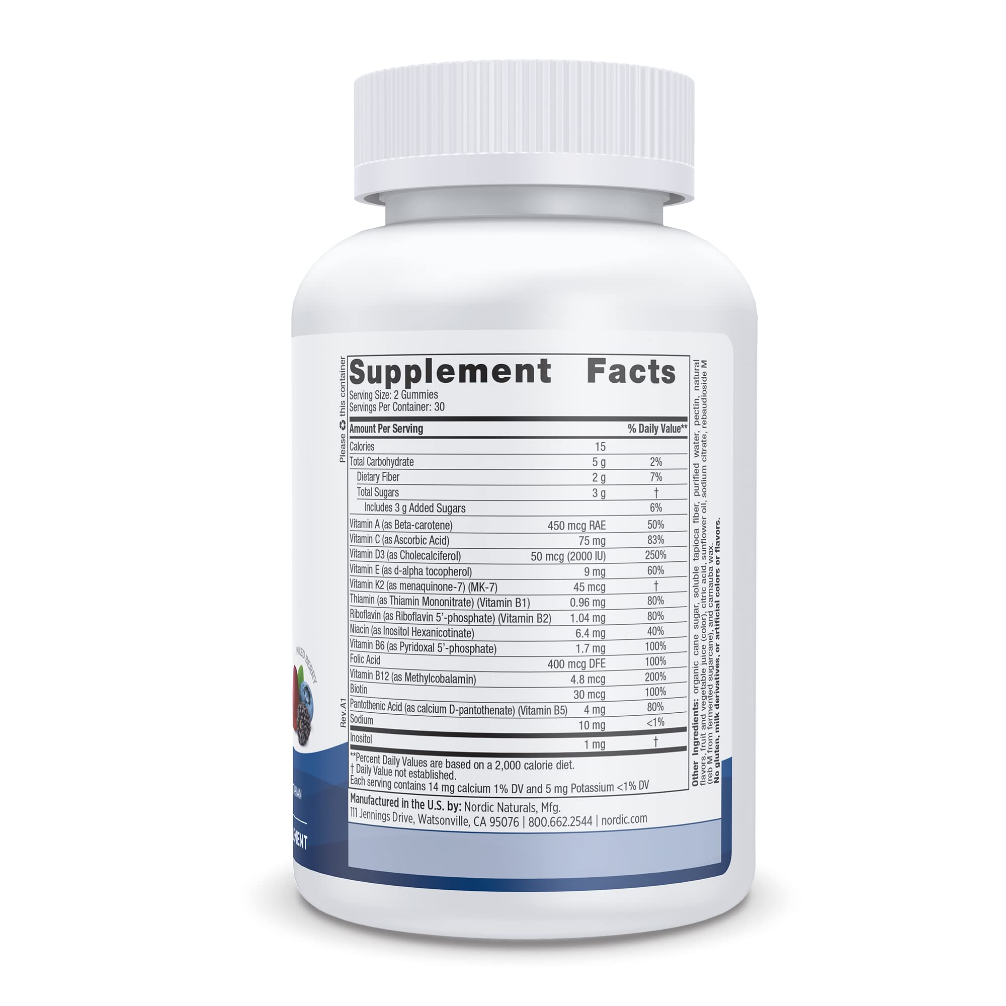 Non-GMO label on Nordic Naturals Women's Multivitamin Gummies