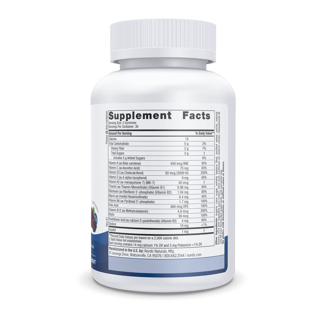 Non-GMO label on Nordic Naturals Women's Multivitamin Gummies