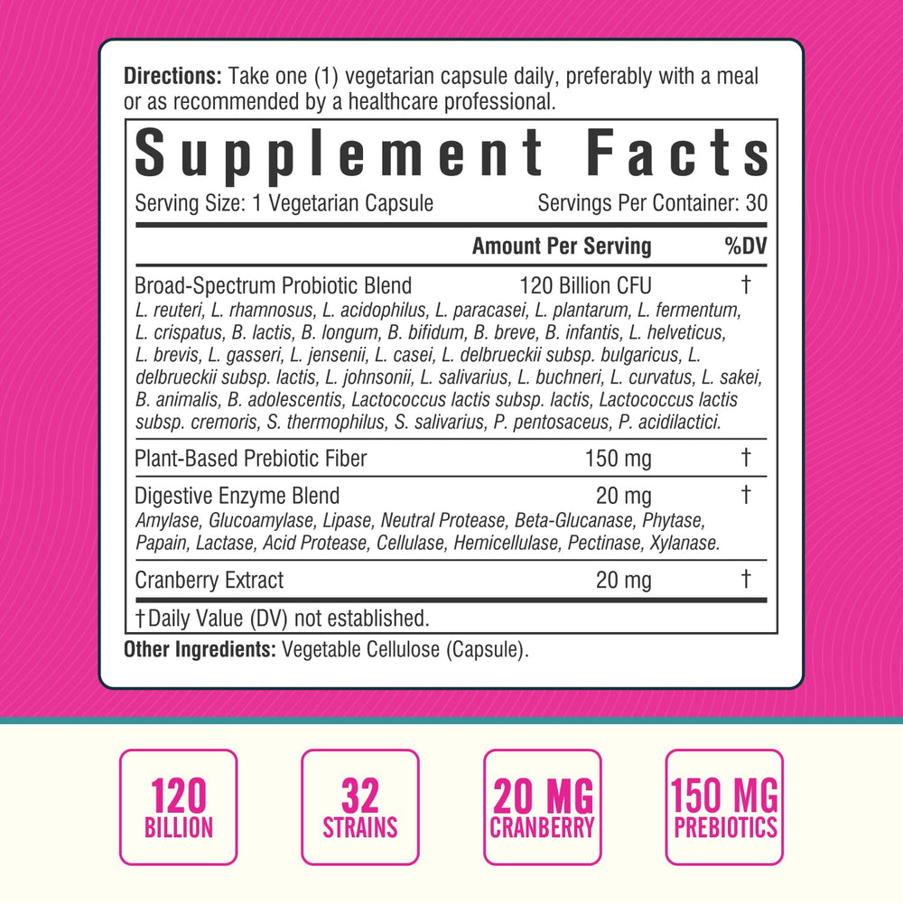 Nordvida 32 strains label highlights diverse gut support