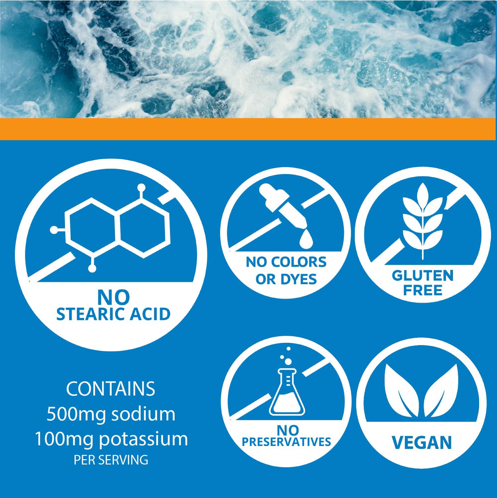 NormaLyte capsules being poured for quick rehydration during or after exercise.