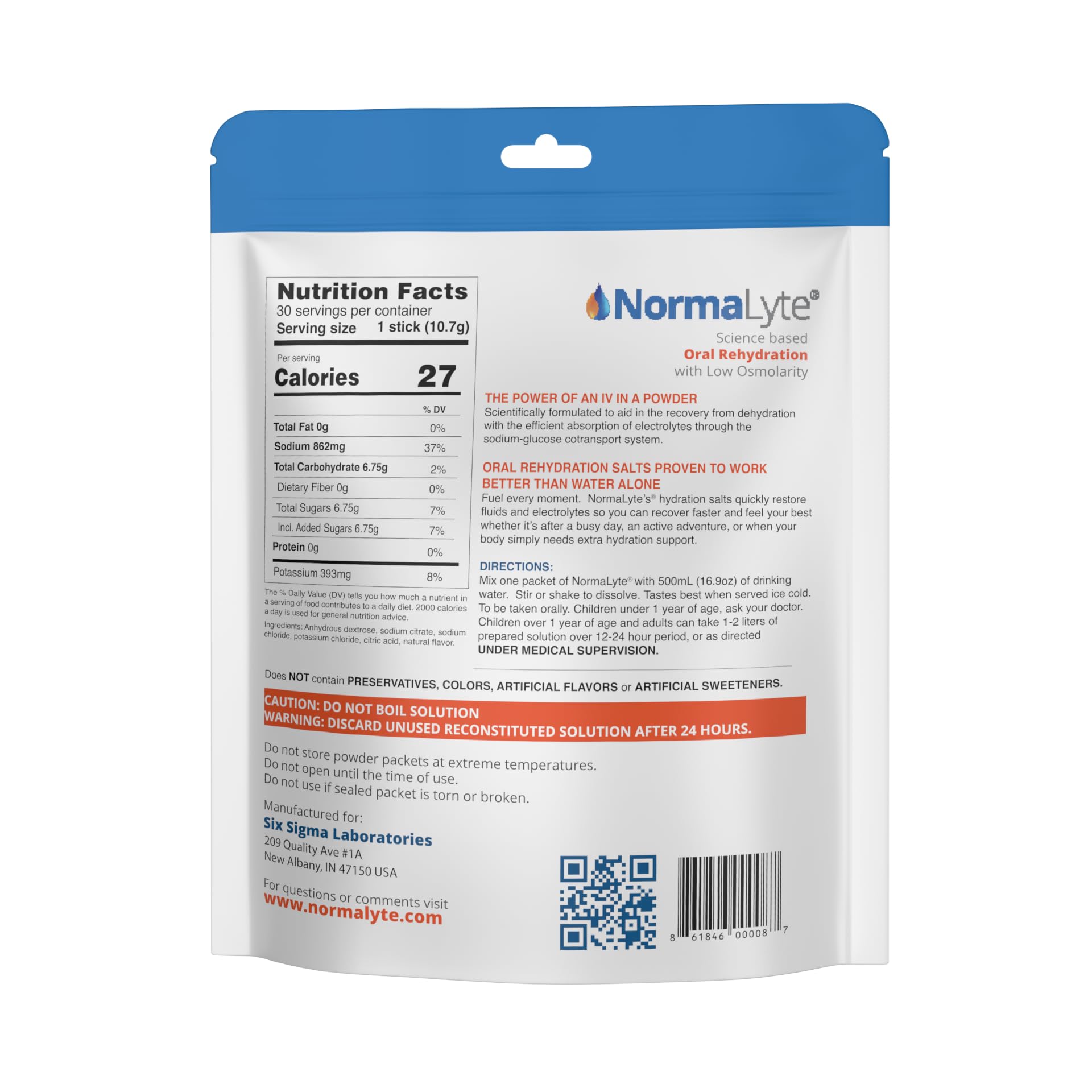 NormaLyte Pure packets with a healthcare professional image suggesting trusted hydration support.