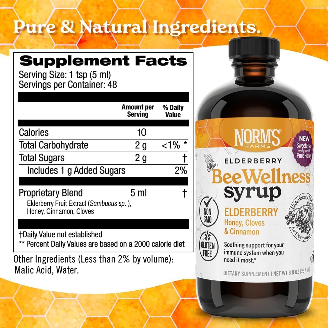 Natural ingredients visible: honey, cinnamon, and cloves