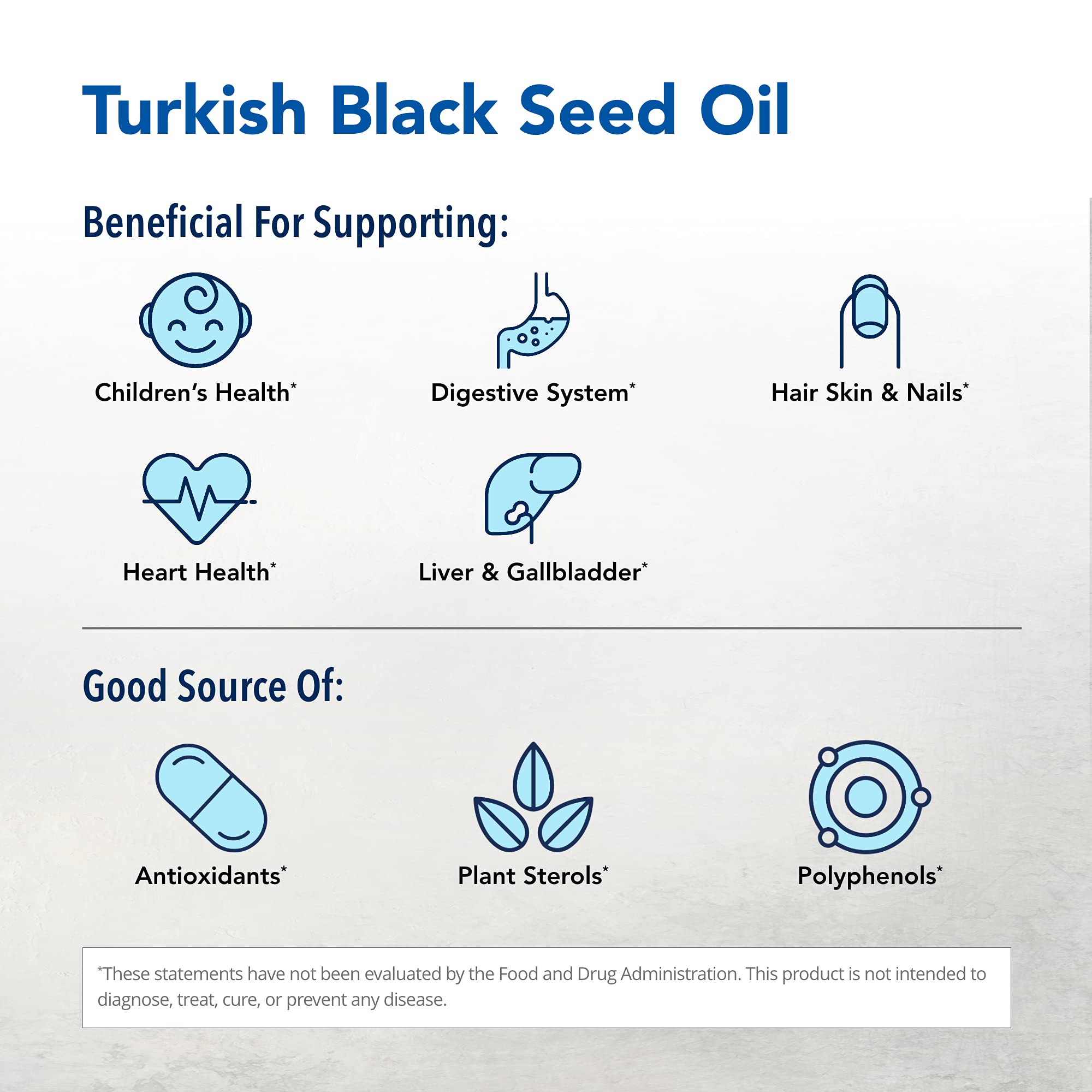 NORTH AMERICAN HERB & SPICE black seed oil label highlights non-GMO and cold-pressed quality