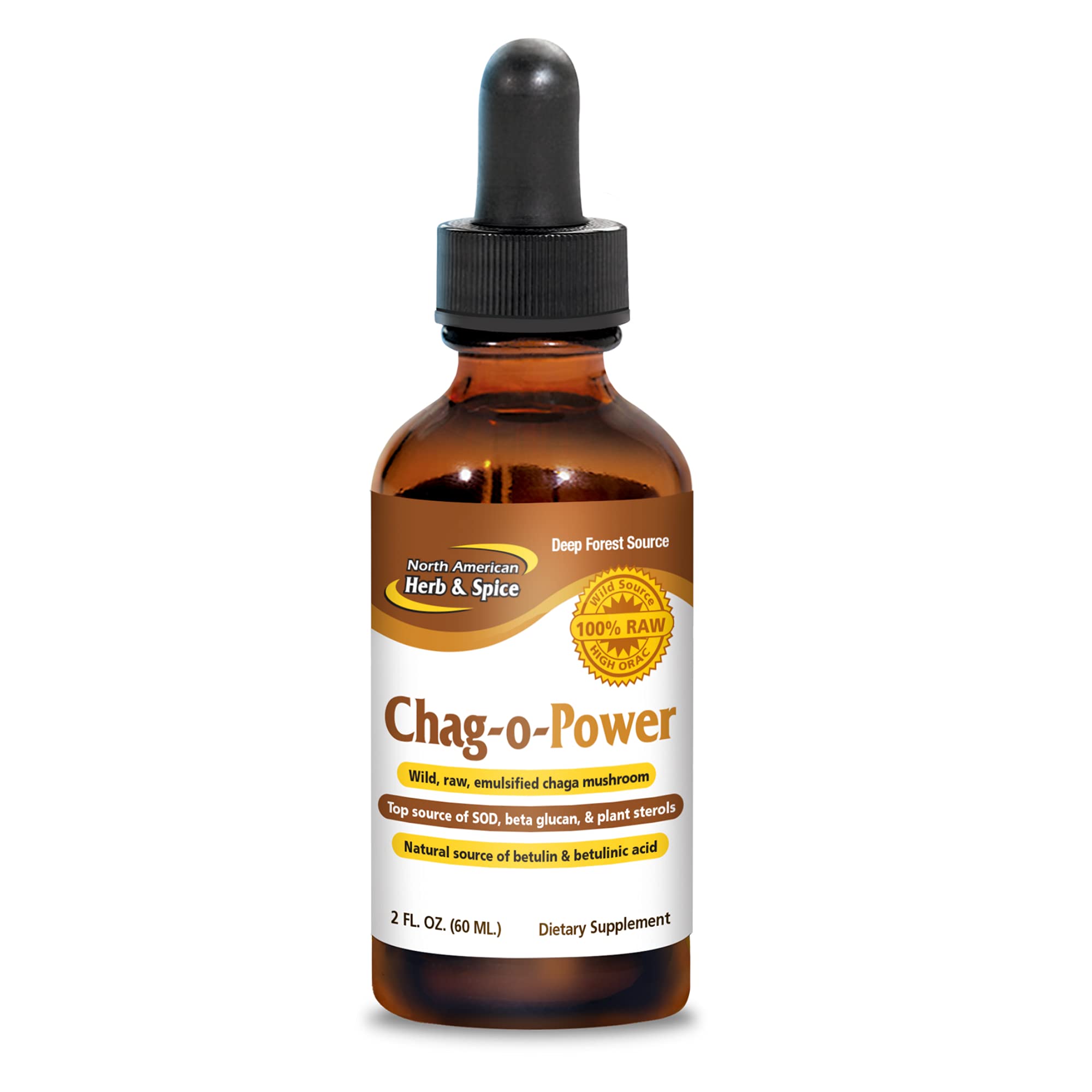 Chag-o-Power bottle with wild chaga and olive oil base for daily nourishment.