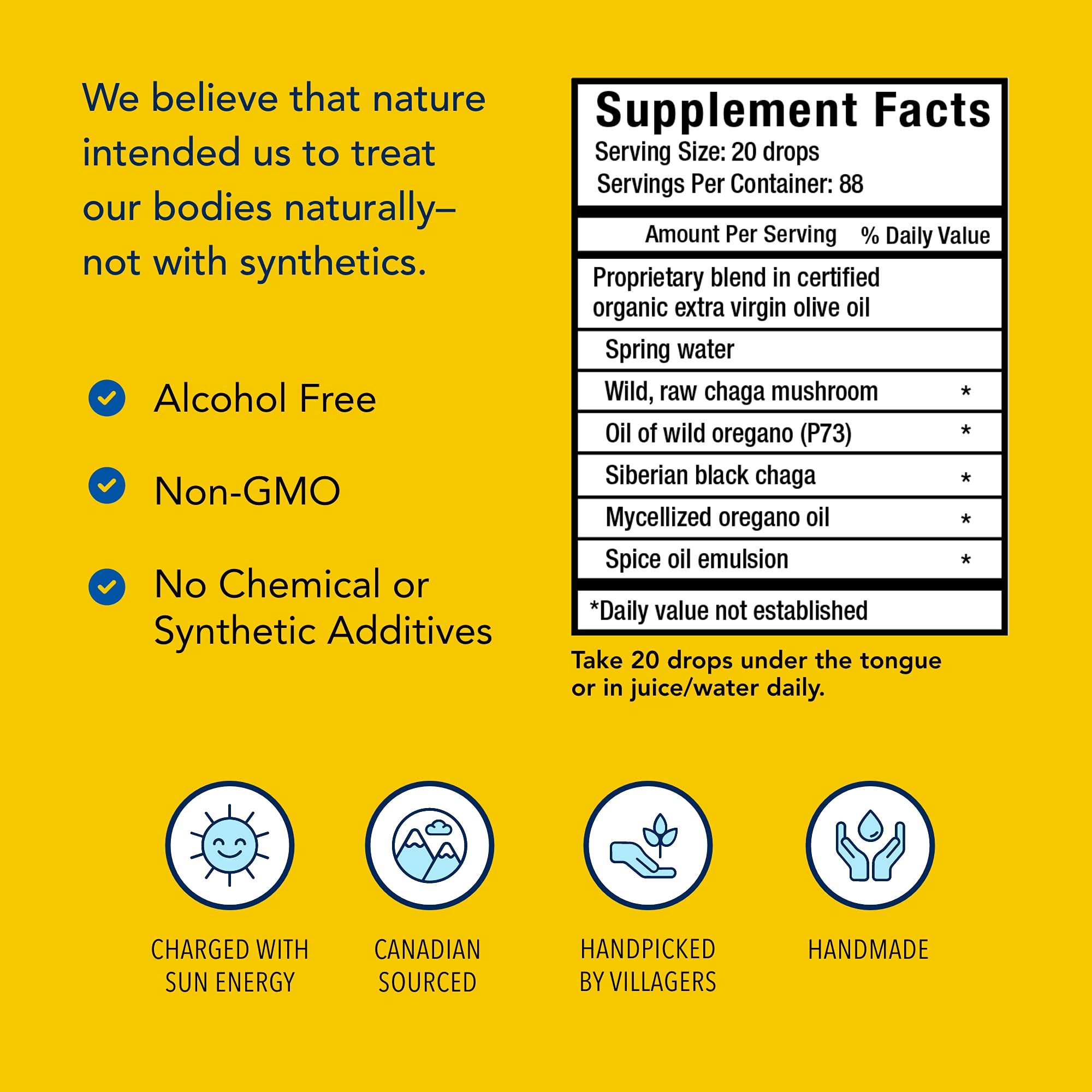 Raw chaga mushrooms in Chag-o-Power offering natural antioxidant-rich profile.