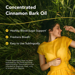 North American Herb & Spice Cinnamol drops enable sublingual use and quick absorption.