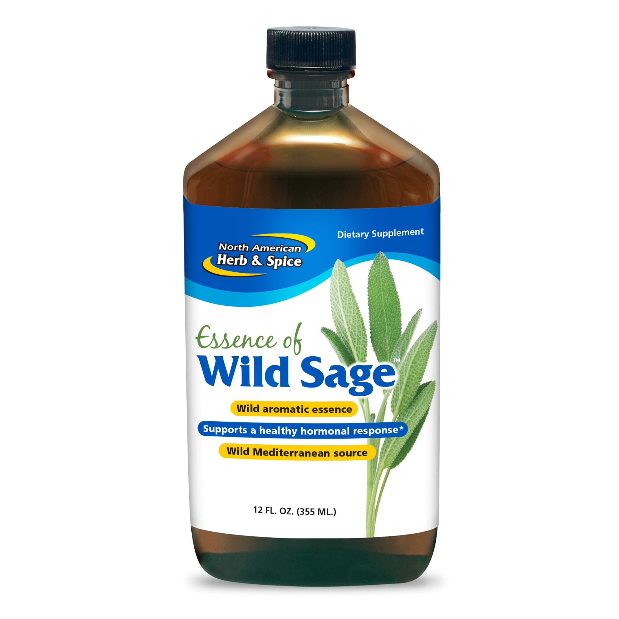 North American Herb & Spice Essence of Wild Sage bottle pour for daily use.