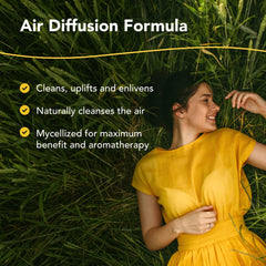 EssentiaClenz pour-diffuser action showing direct diffuser compatibility and quick aroma release