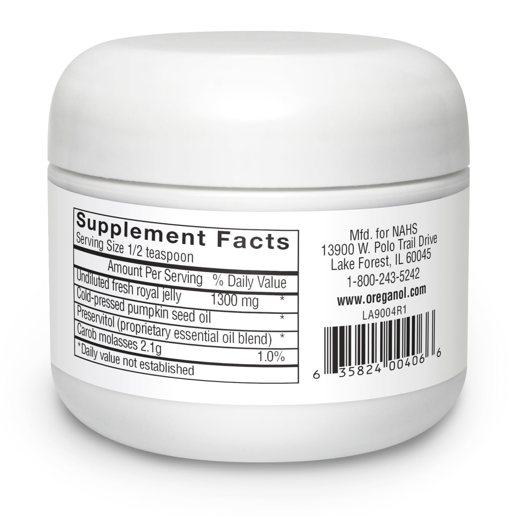 Closeup of North American Herb & Spice Kid-e-kare Mighty Kids Royal Jelly Blend lid.