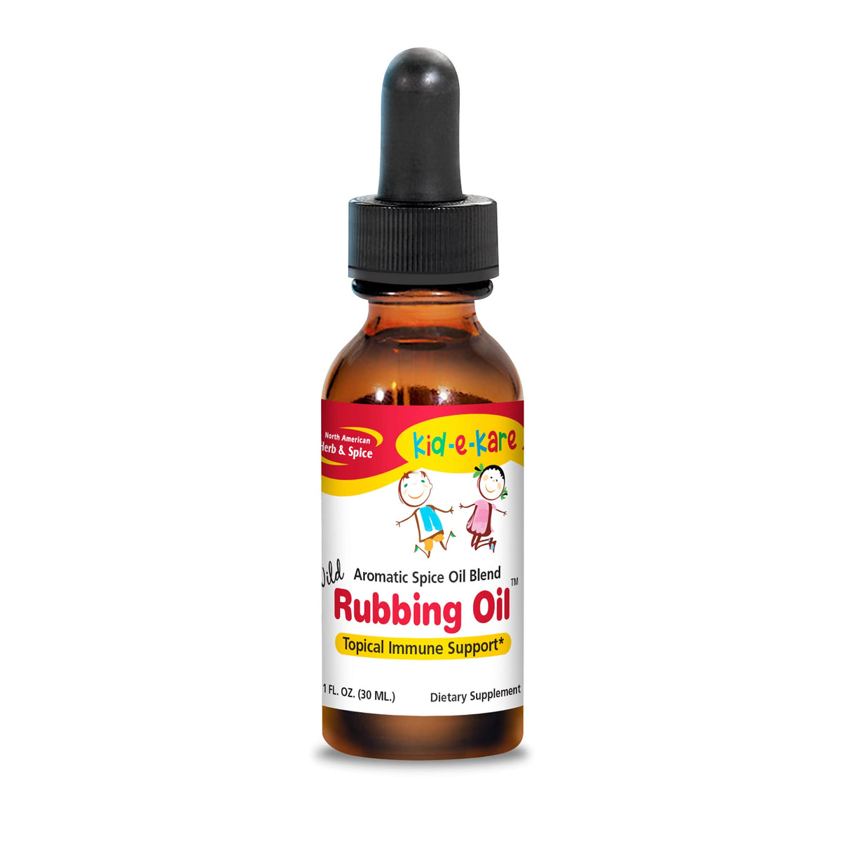Kid-e-kare rubbing oil bottle offering convenient topical comfort