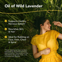 Lavenol wild lavender oil aroma image highlighting calming room scent