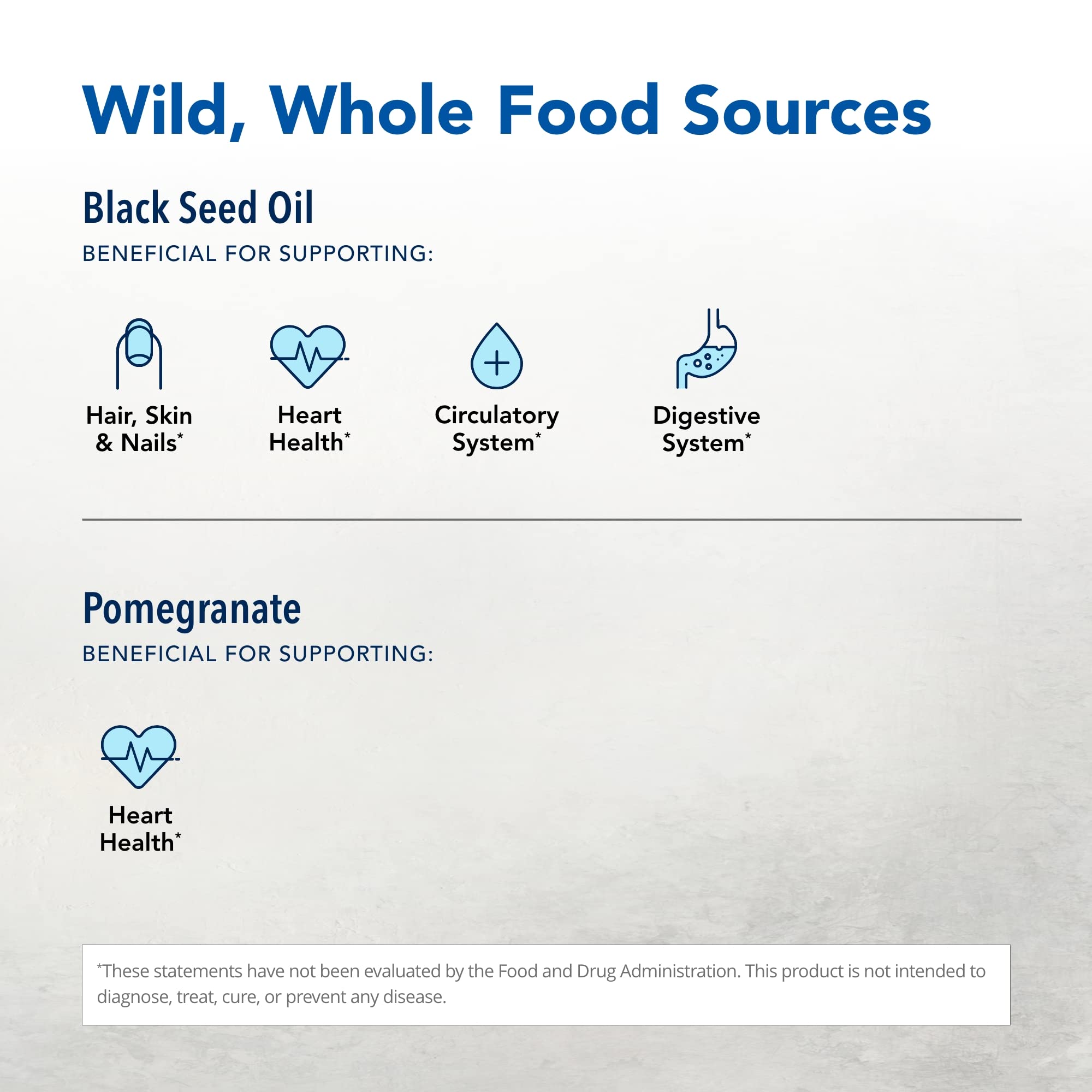 Muscadine-Pomegranate extract imagery emphasizes an antioxidant-rich blend.