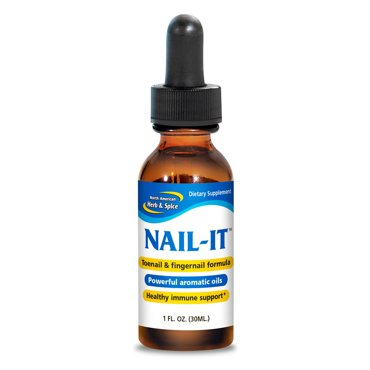 North American Herb & Spice Nail-It bottle front for easy daily nail care