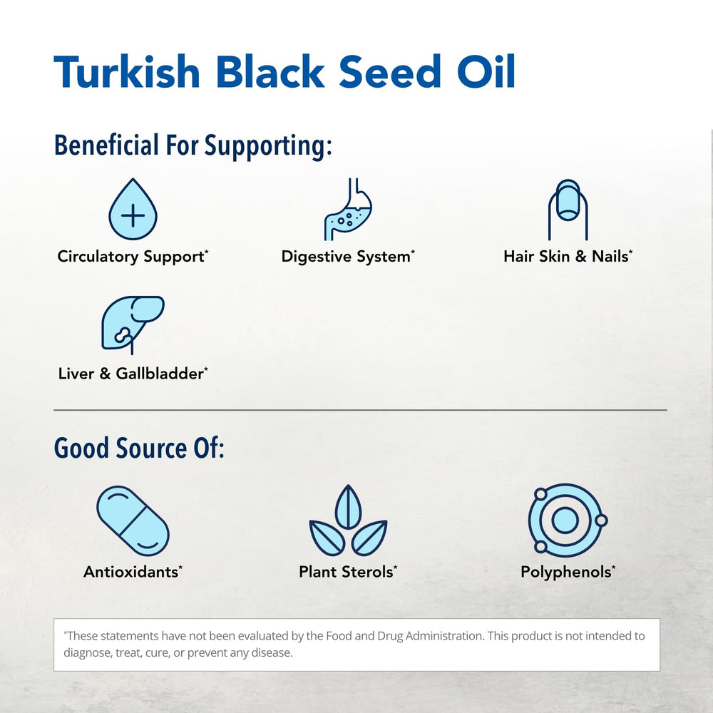 Oil of Black Seed closeup highlights digestive-use and authentic Mediterranean sourcing