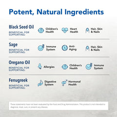 OregaBiotic ingredients blend featuring oregano oil supports gut health and daily wellness.