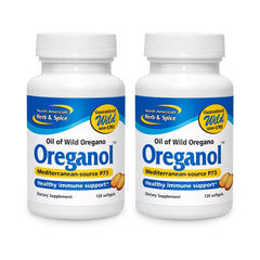 North American Herb & Spice Oreganol P73 bottle front highlighting full-spectrum oil for daily use.