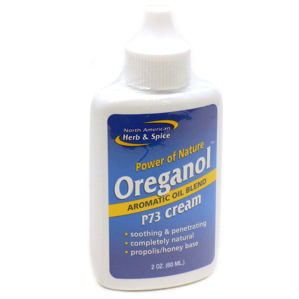 North American Herb & Spice Oreganol P73 Cream texture swatch highlights smooth, creamy absorption.