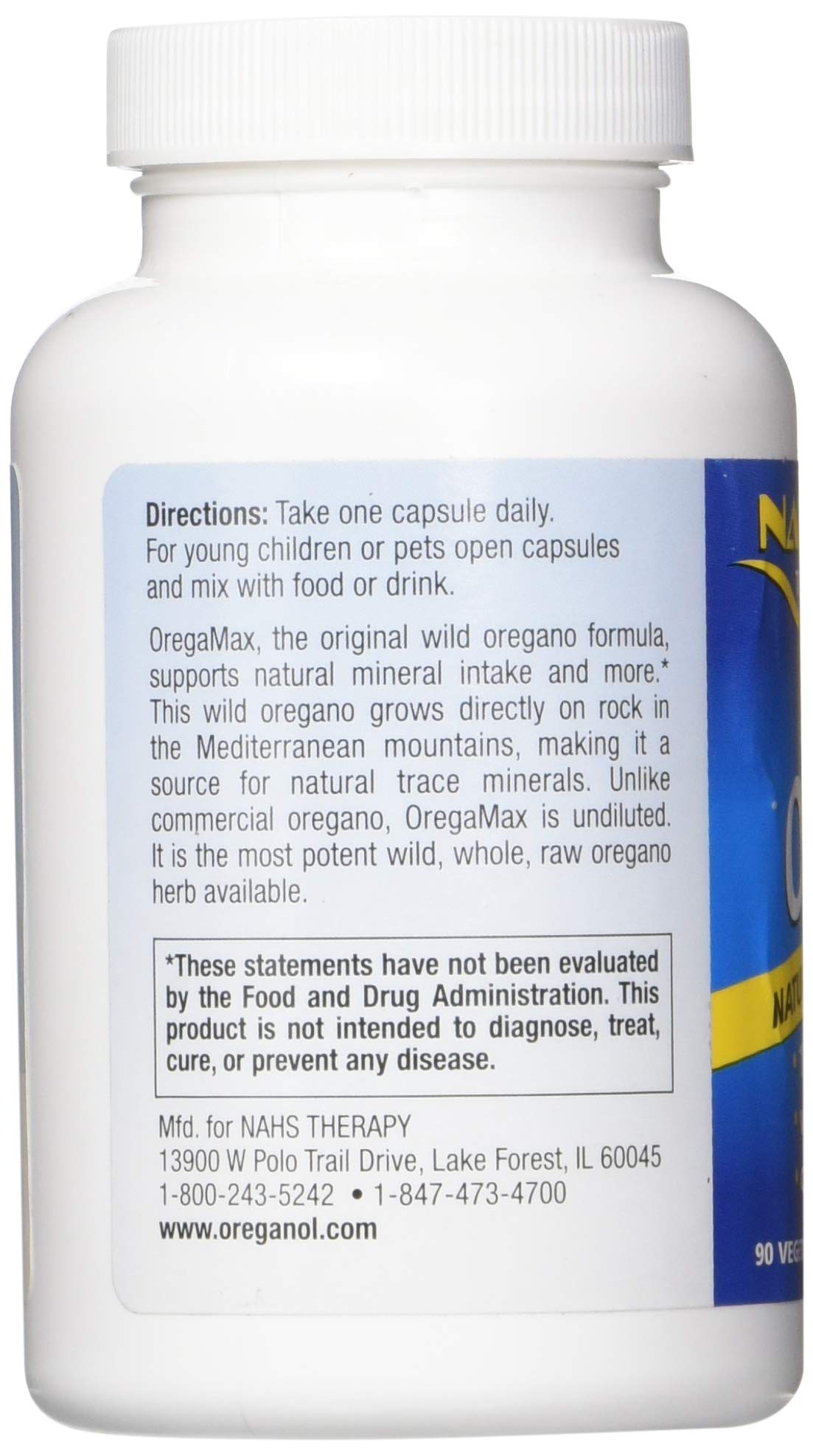Wild oregano P73 emphasis in OregaMax bottle