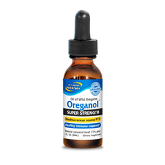North American Herb and Spice Oreganol P73 bottle ready for daily use.