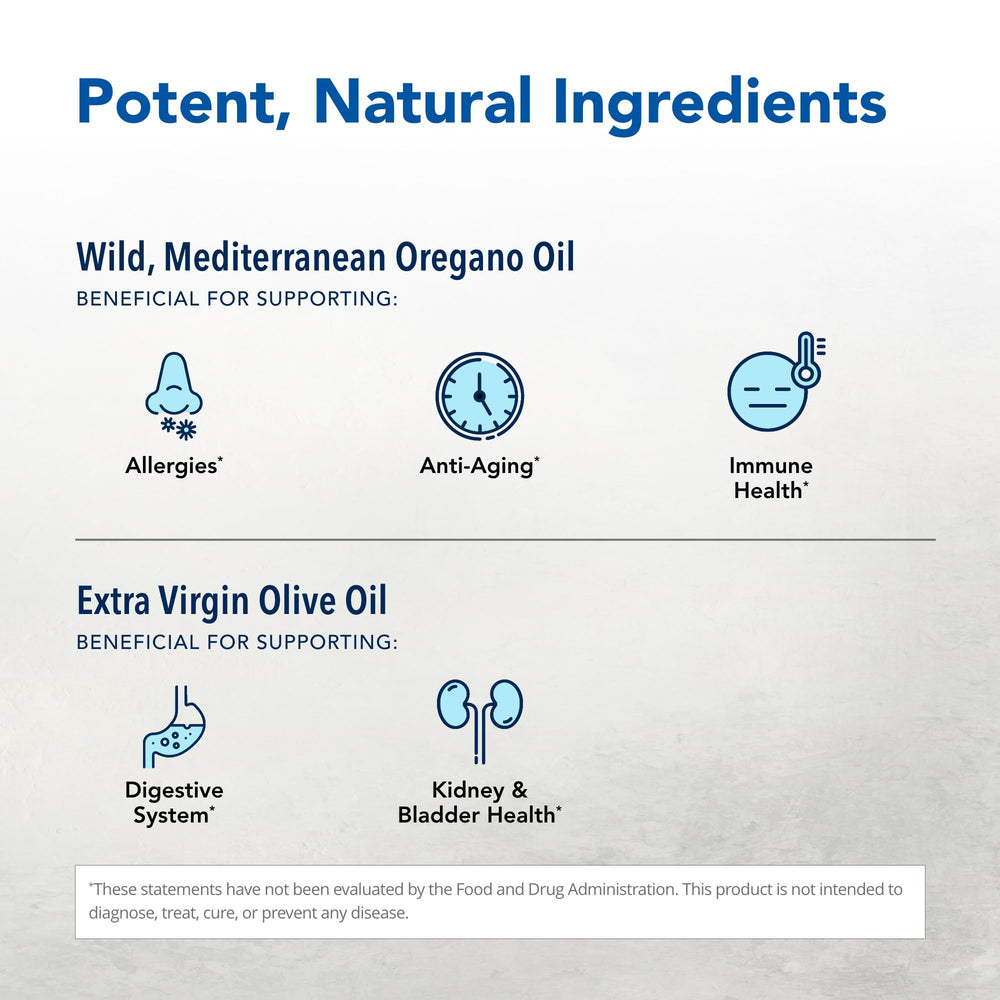 Oreganol P73 dropper shows precise two drop dosage option