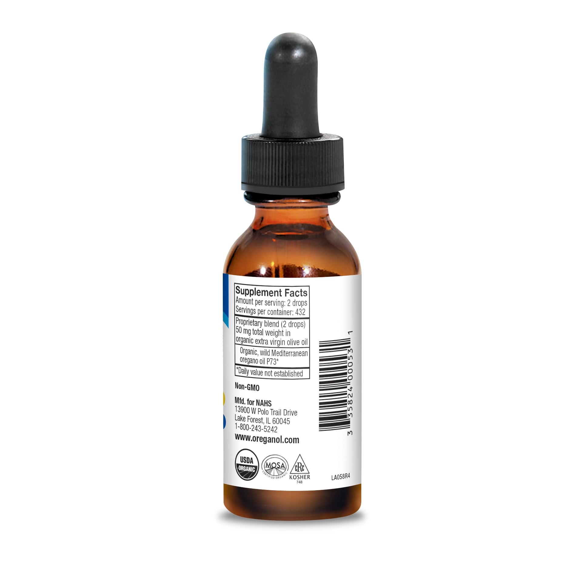 North American Herb and Spice Oreganol P73 olive oil base dropper for daily dosing