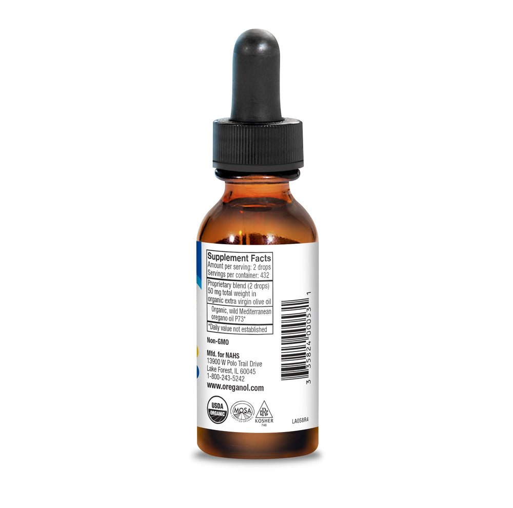 North American Herb and Spice Oreganol P73 olive oil base dropper for daily dosing