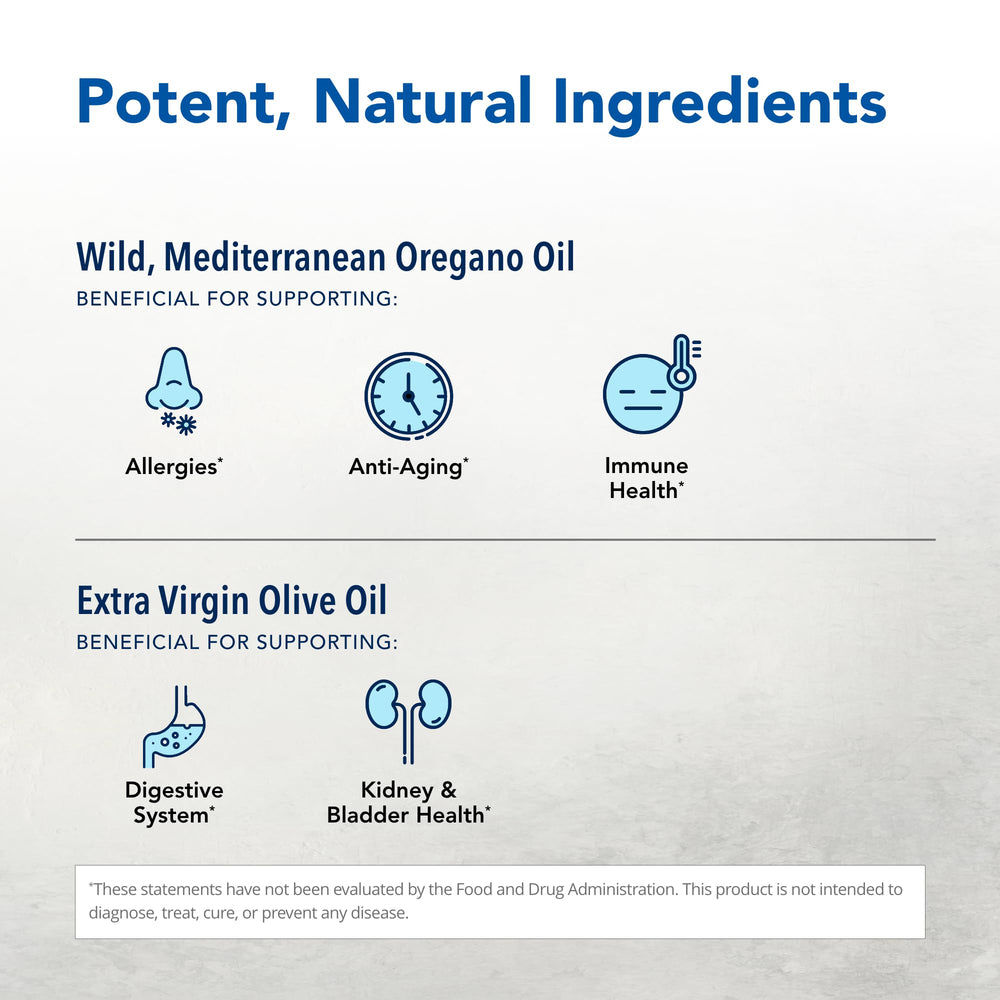 Oreganol P73 olive oil base with wild oregano oil.