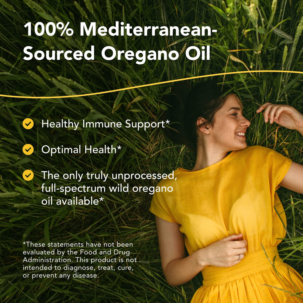 Oreganol P73 softgels close-up highlights convenient daily capsules.