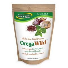 North American Herb & Spice OregaWild bottle with raw za’atar for vibrant stir-fries.