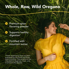 OregaWild spice jar, wild oregano minerals for flavorful meals.