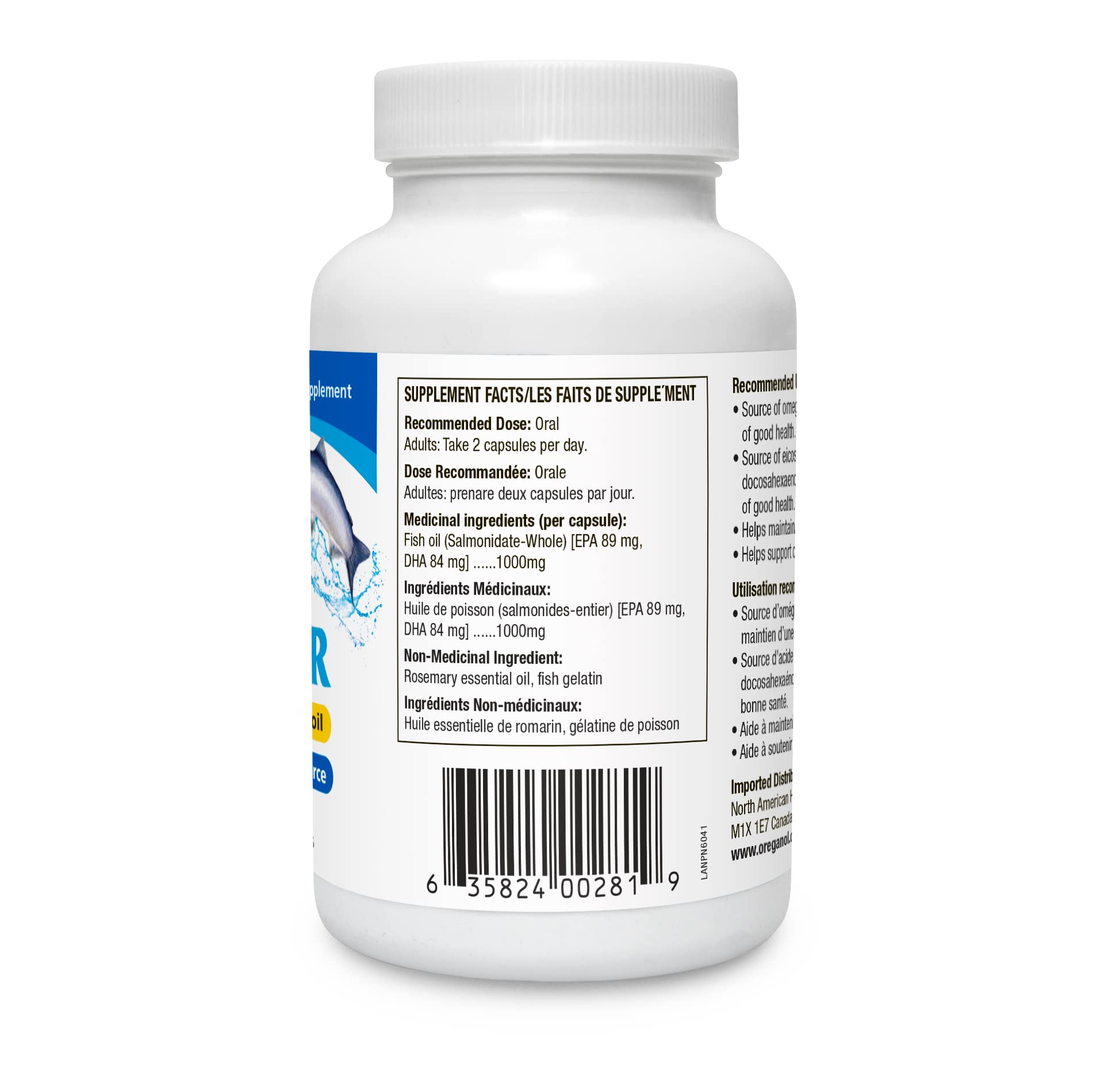 North American Herb & Spice Polar Power capsules: smooth, easy-to-swallow fish oil.