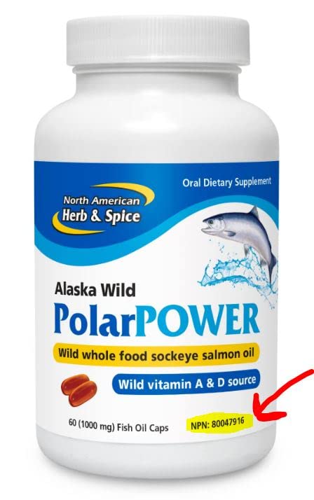 North American Herb & Spice Polar Power label: clear product details at a glance.