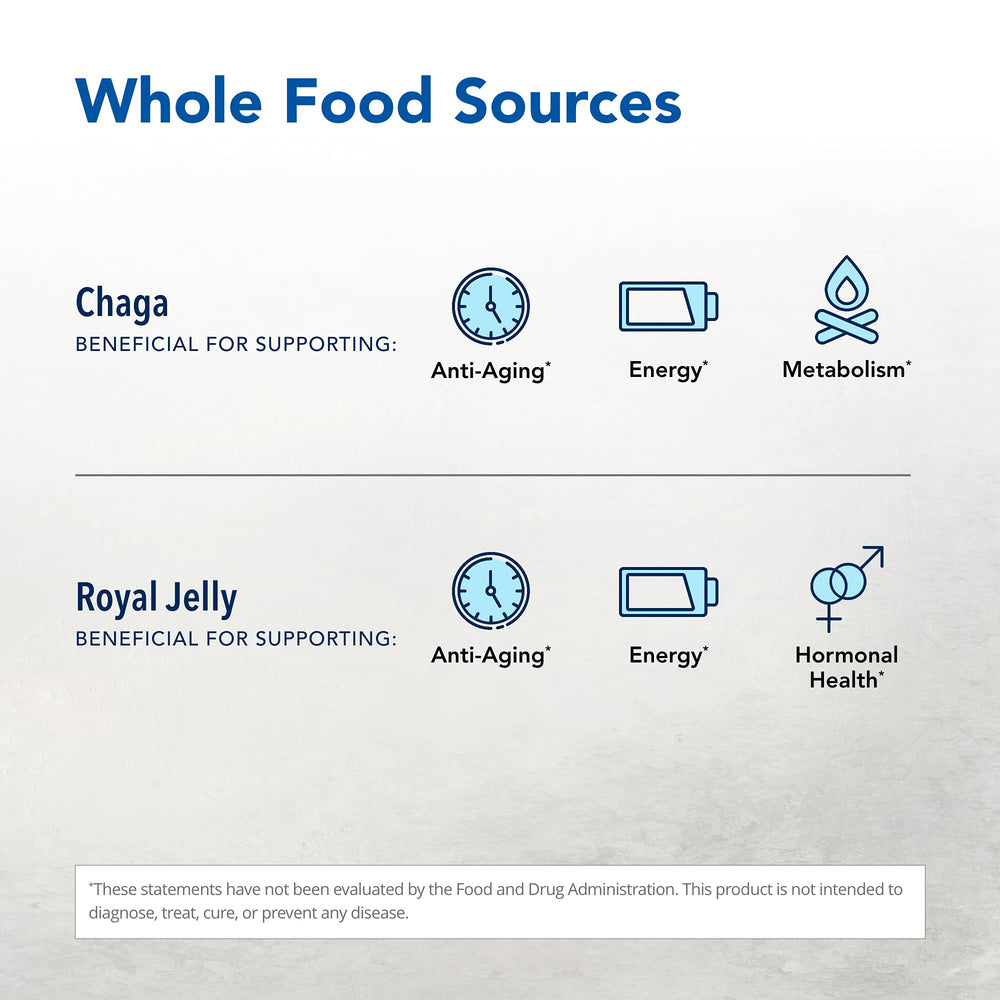 Wild chaga maca ingredients visual highlighting natural sourcing and flavor.