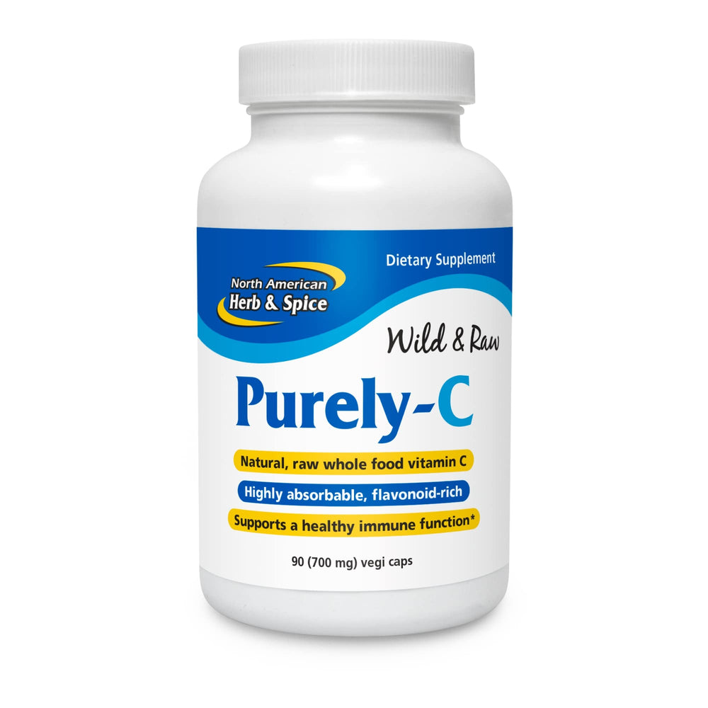 North American Herb & Spice Purely-C bottle for convenient daily immune support.