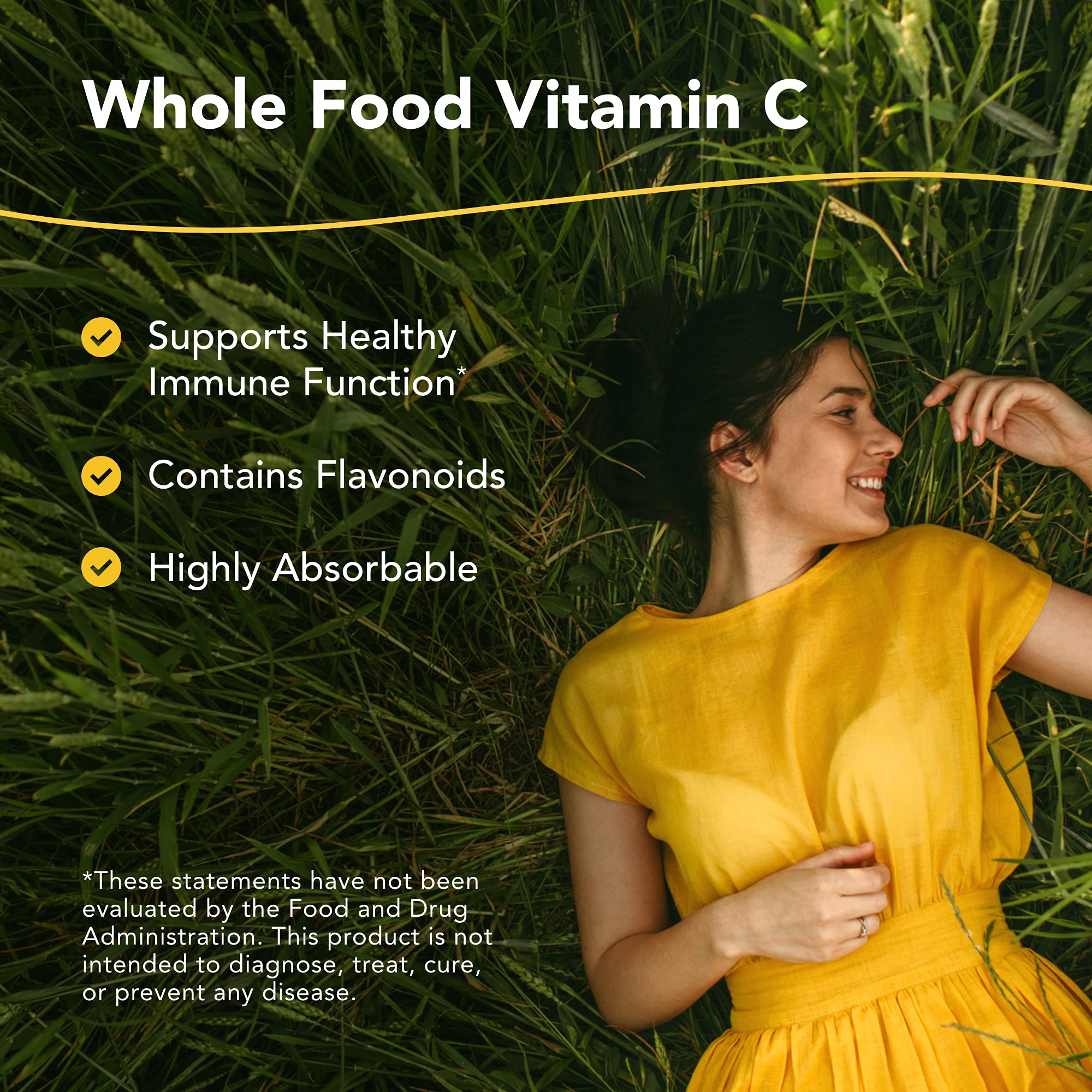 North American Herb & Spice Purely-C jar back showing ingredients and non-GMO label.