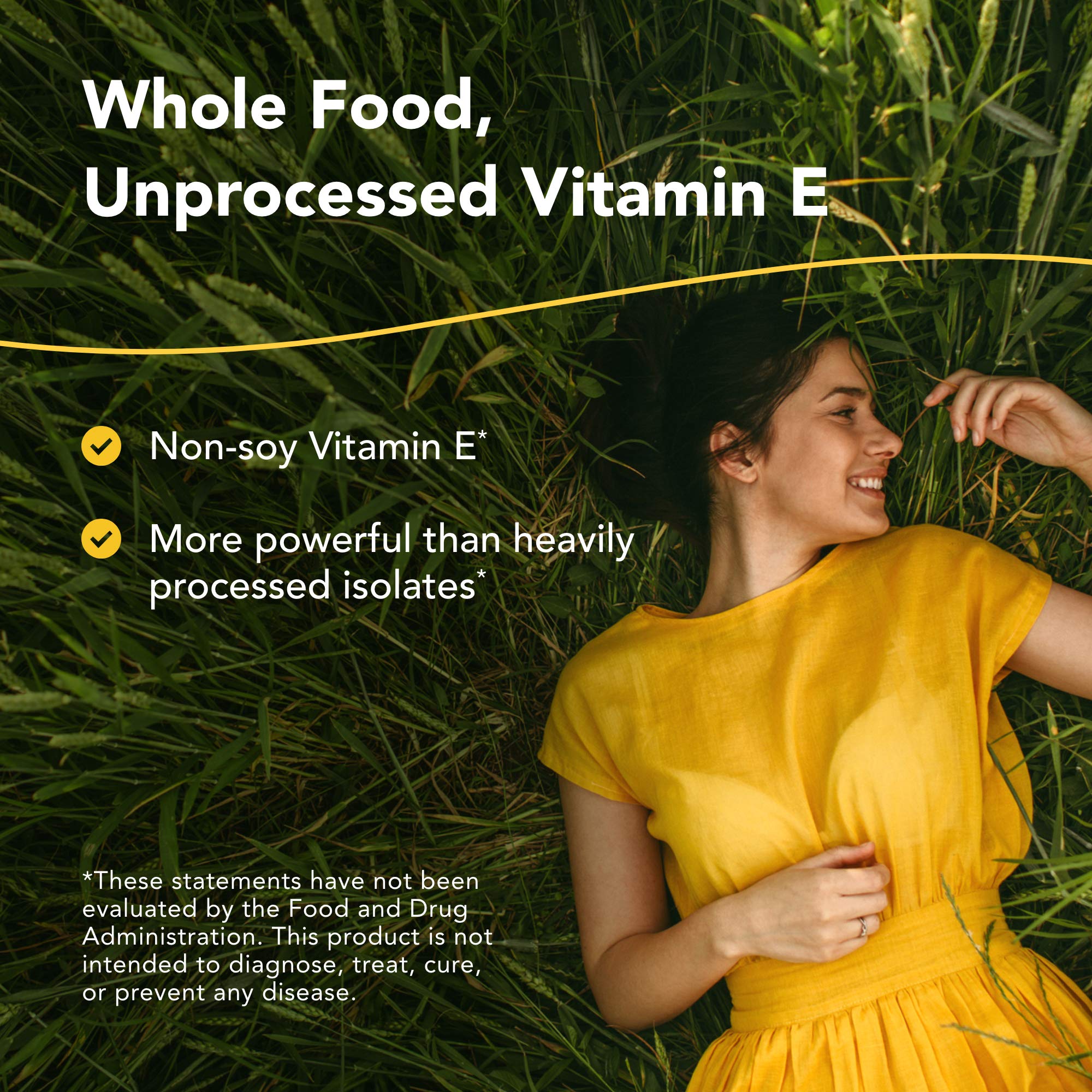 Purely-E panel label highlights whole-food vitamin E complex.
