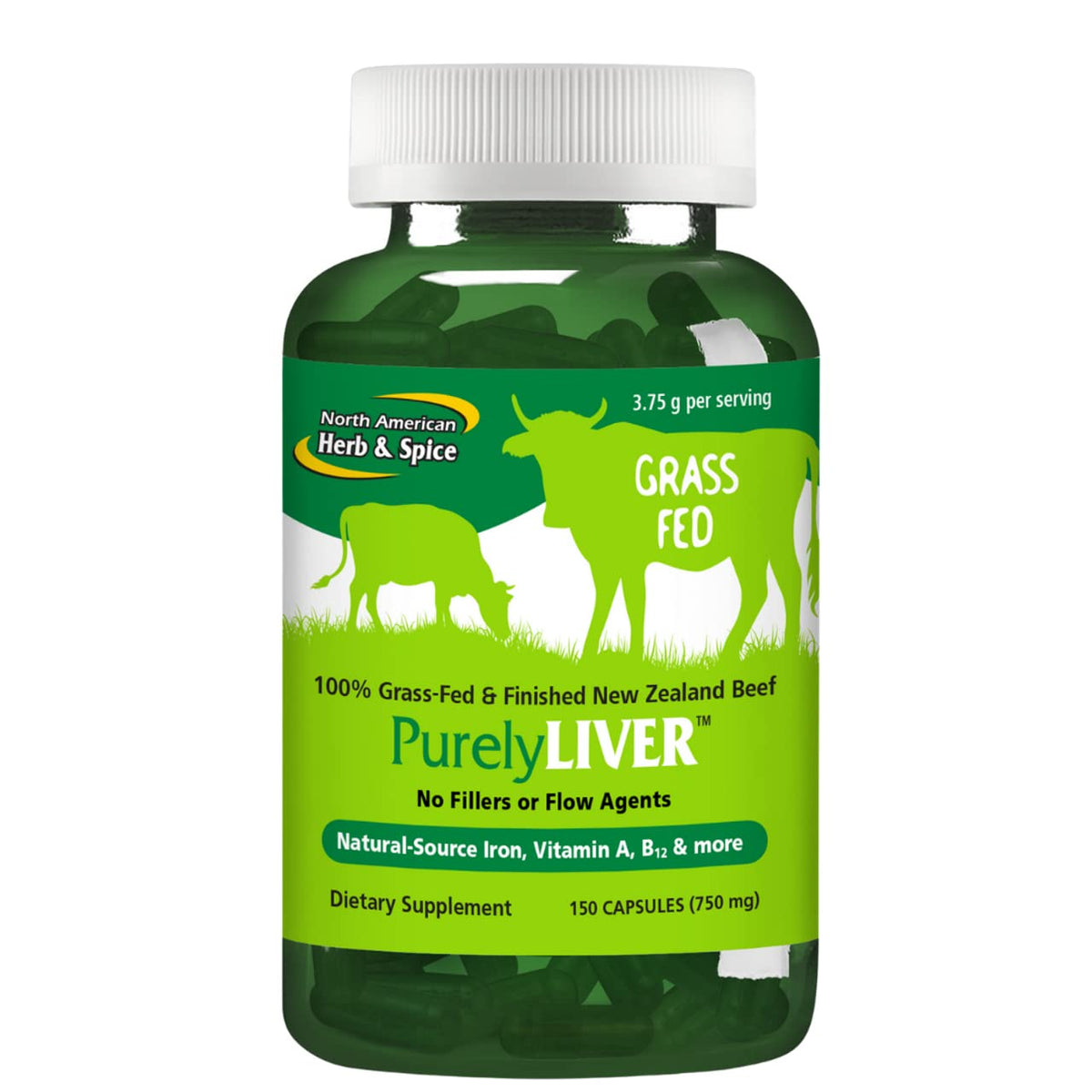 North American Herb & Spice PurelyLiver two-pack bottle for convenient daily use