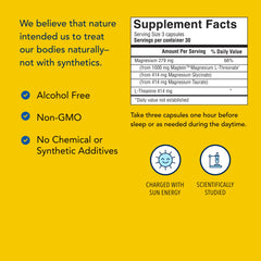 PurelyMin label graphic highlighting the triple magnesium blend for energy support.