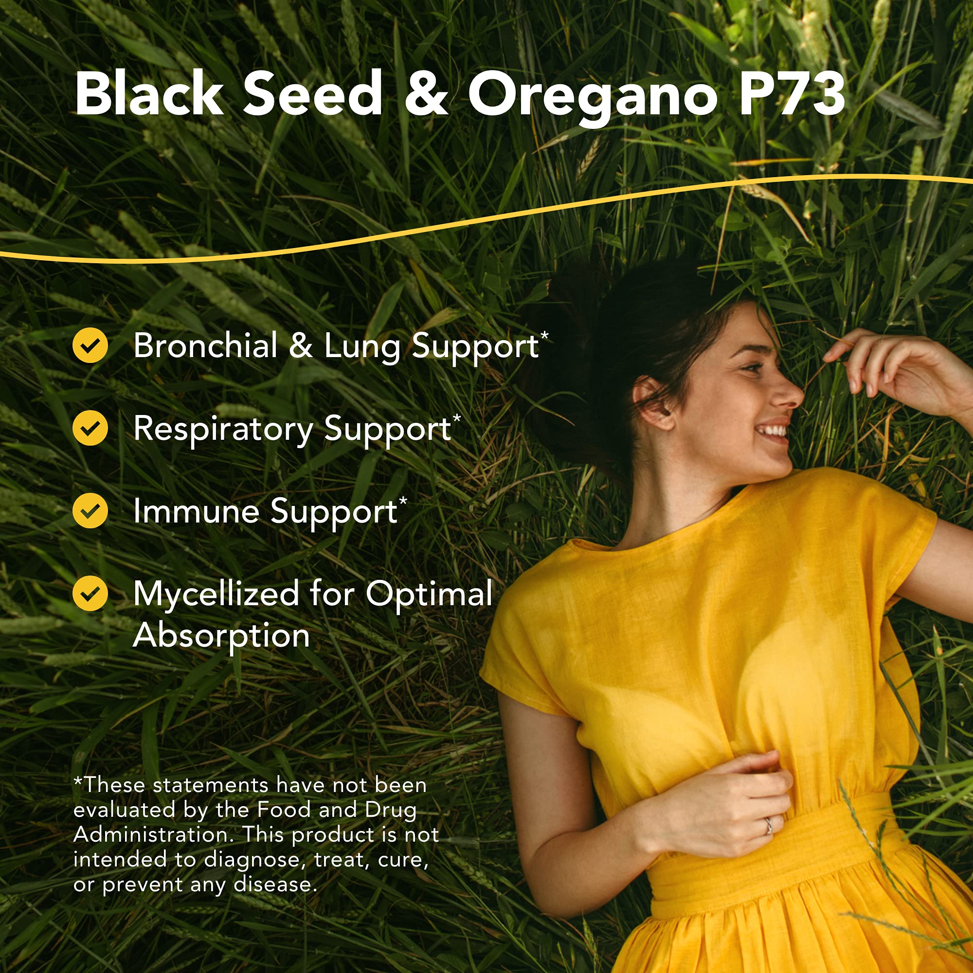 NORTH AMERICAN HERB & SPICE Resp-Immune label close-up highlighting absorption features.