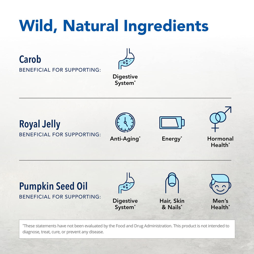 NORTH AMERICAN HERB AND SPICE Royal Oil label emphasizes non-GMO and pure ingredients