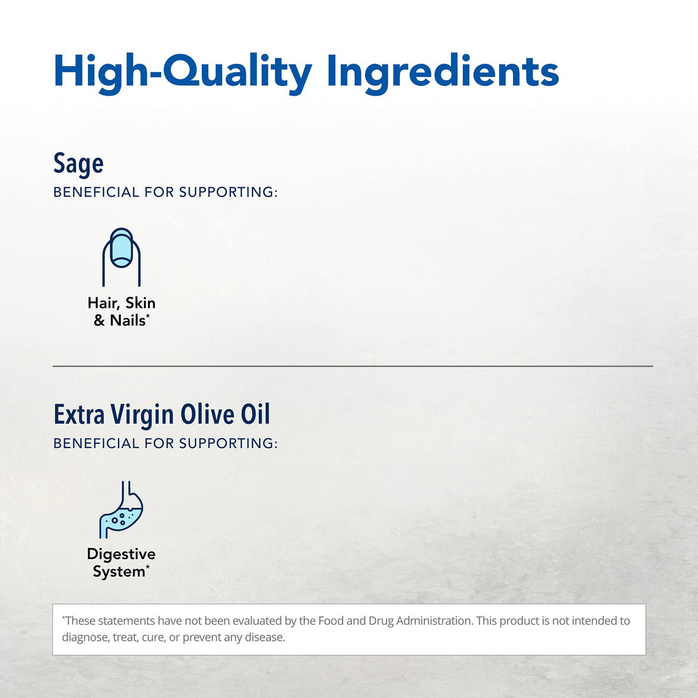 Amber bottle of Sagenol Wild Sage Oil with simple label