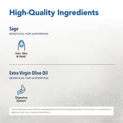 Amber bottle of Sagenol Wild Sage Oil with simple label