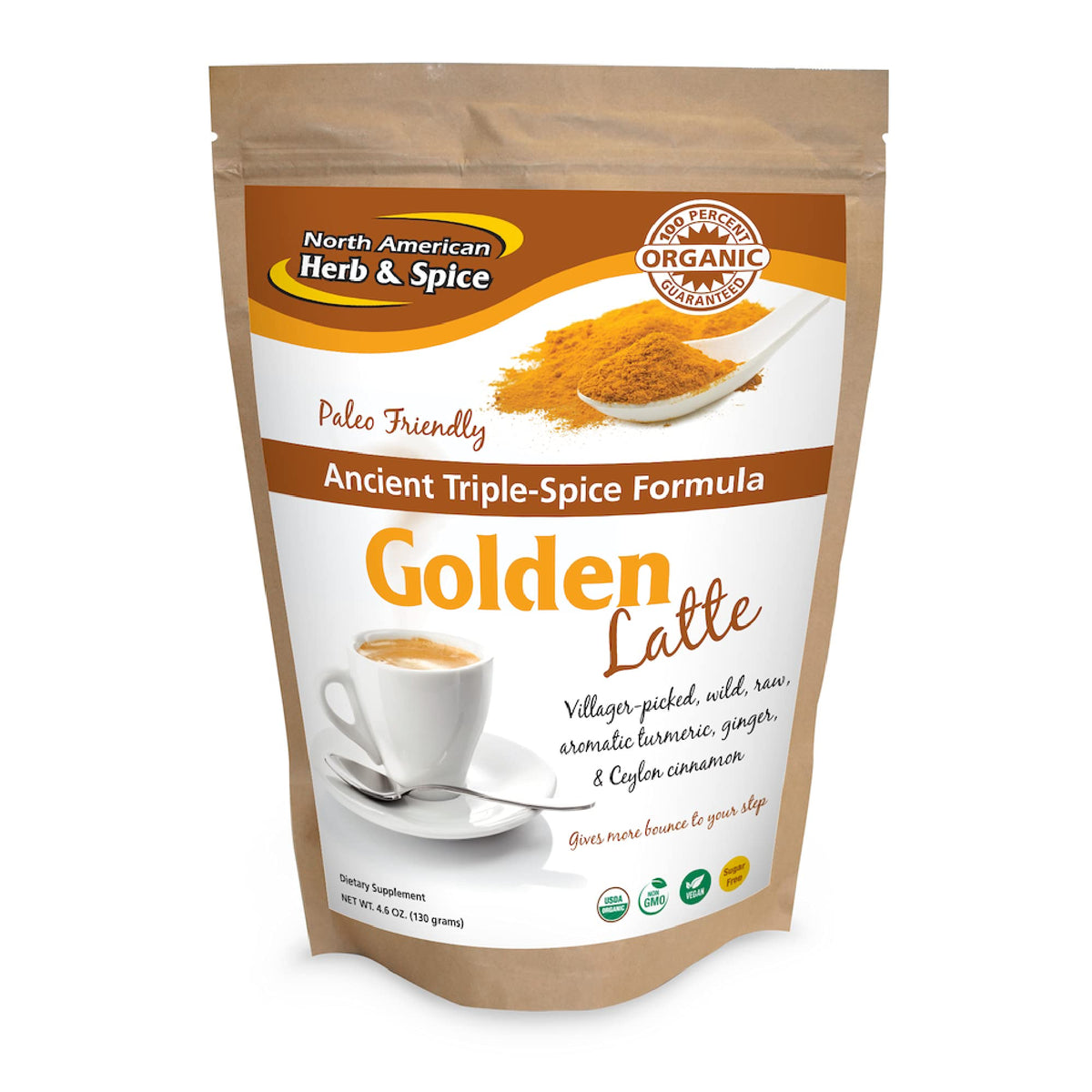 North American Herb & Spice Triple Spice Golden Latte tub for making cozy golden milk