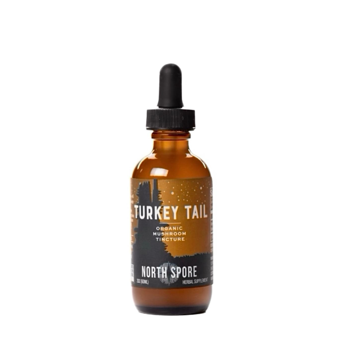 North Spore Turkey Tail Tincture dropper reveals easy, direct dosing for daily wellness.