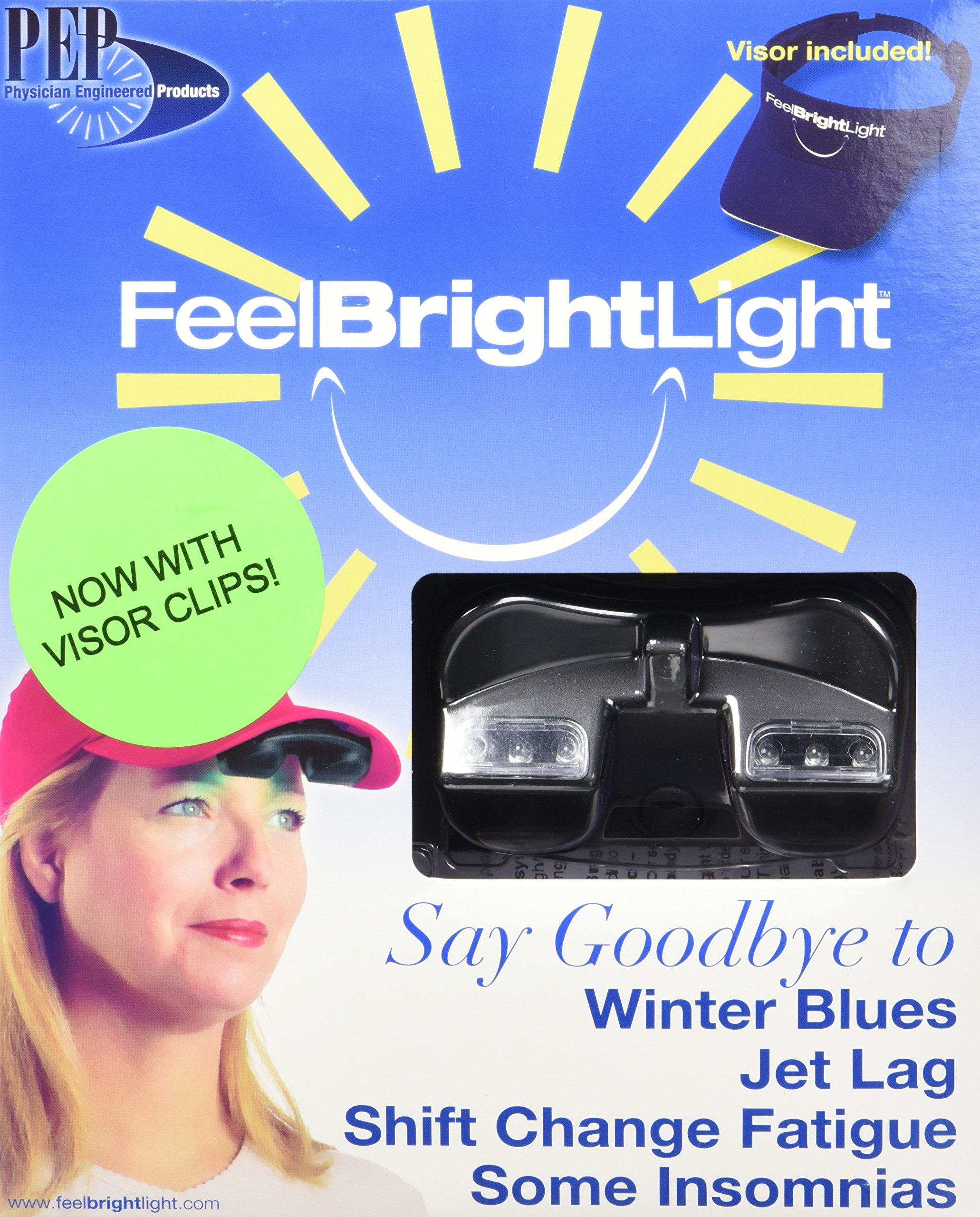 NORTHERN LIGHTS Feel Bright Visor front view for hands-free light therapy