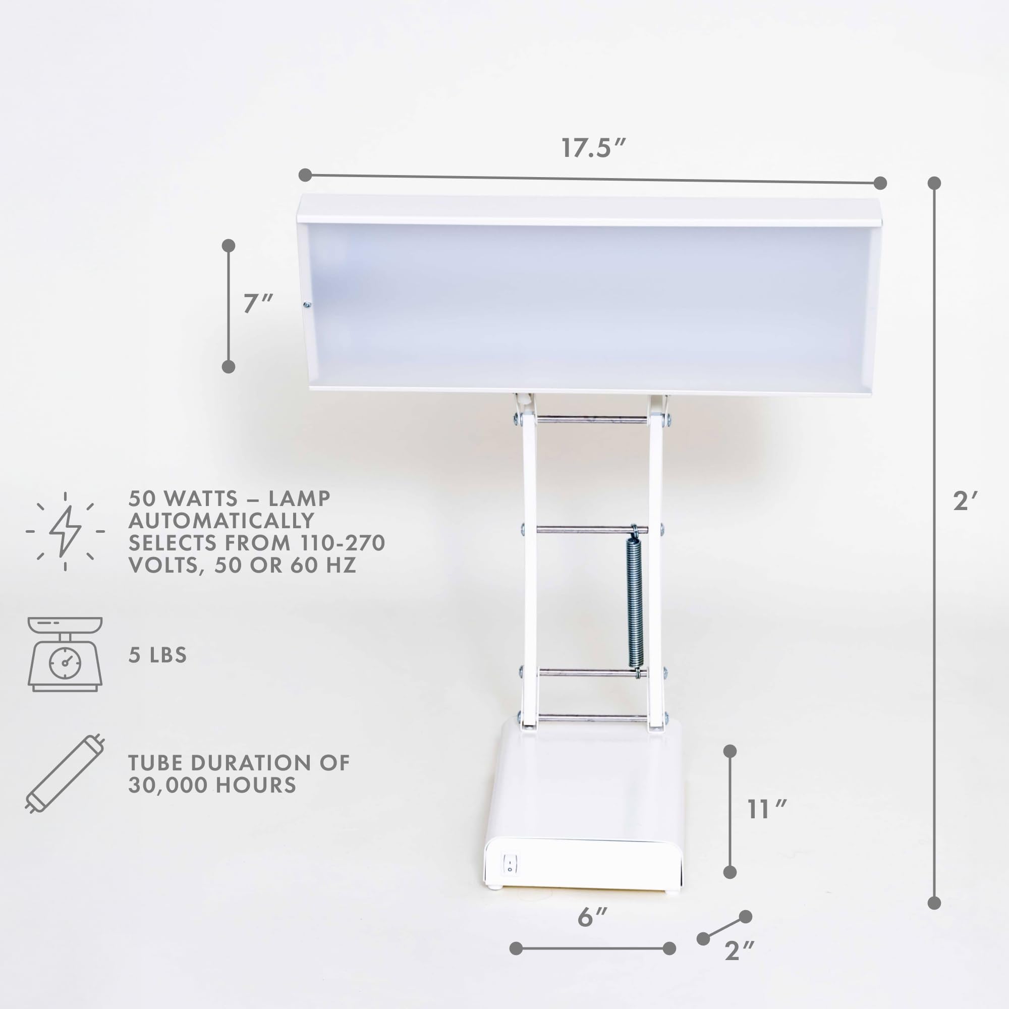 Northern Lights NLT 10,000 lux surface delivers daylight-like brightness for mood-friendly mornings.