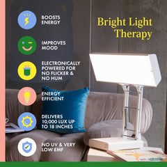 Northern Lights NLT tilt angle supports comfortable viewing while using the lamp.