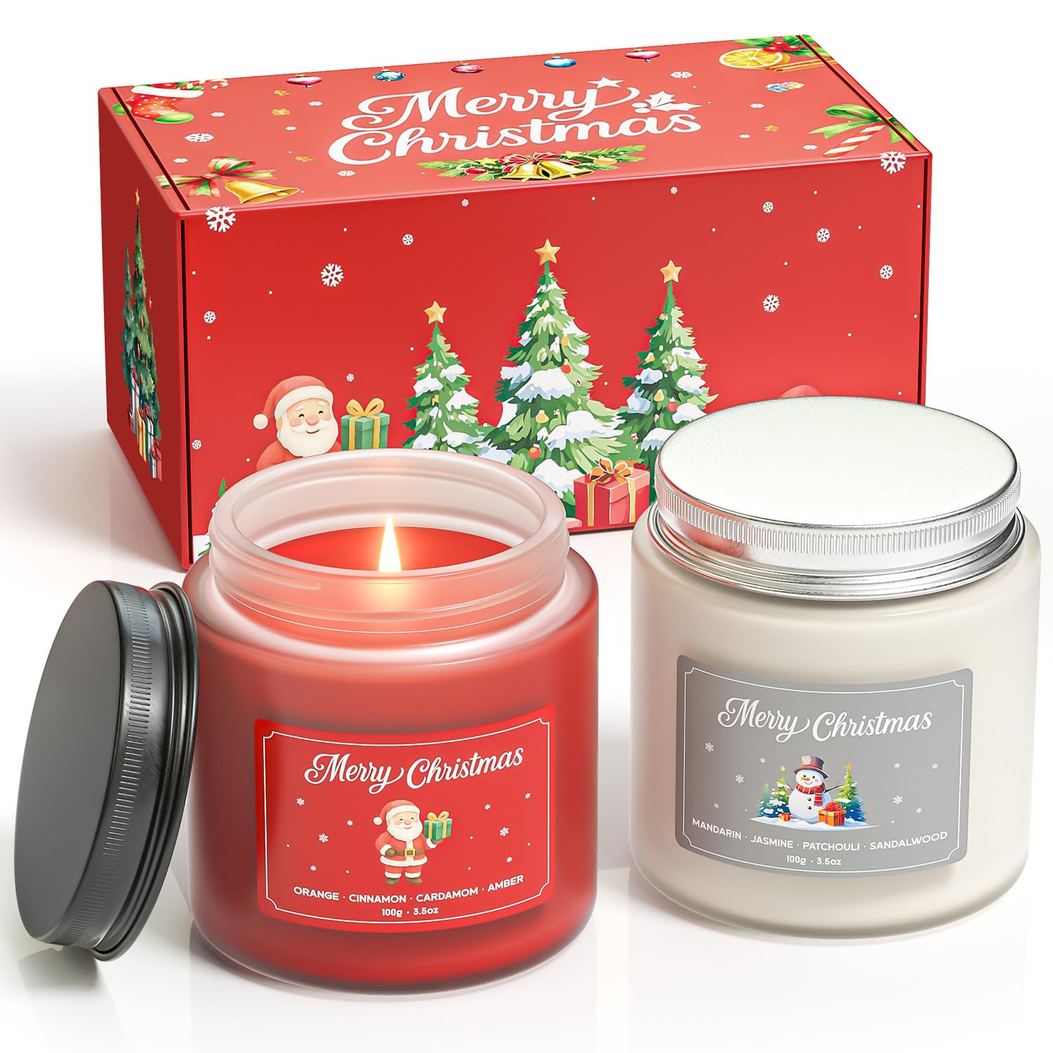 NORVENCE Christmas Candles gift set in festive box for thoughtful holiday gifting.