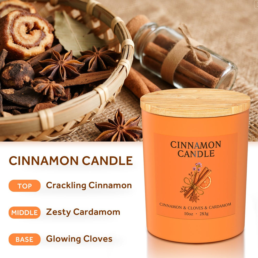 NORVENCE Cinnamon Candle soy wax for clean burning and lasting fragrance diffusion.