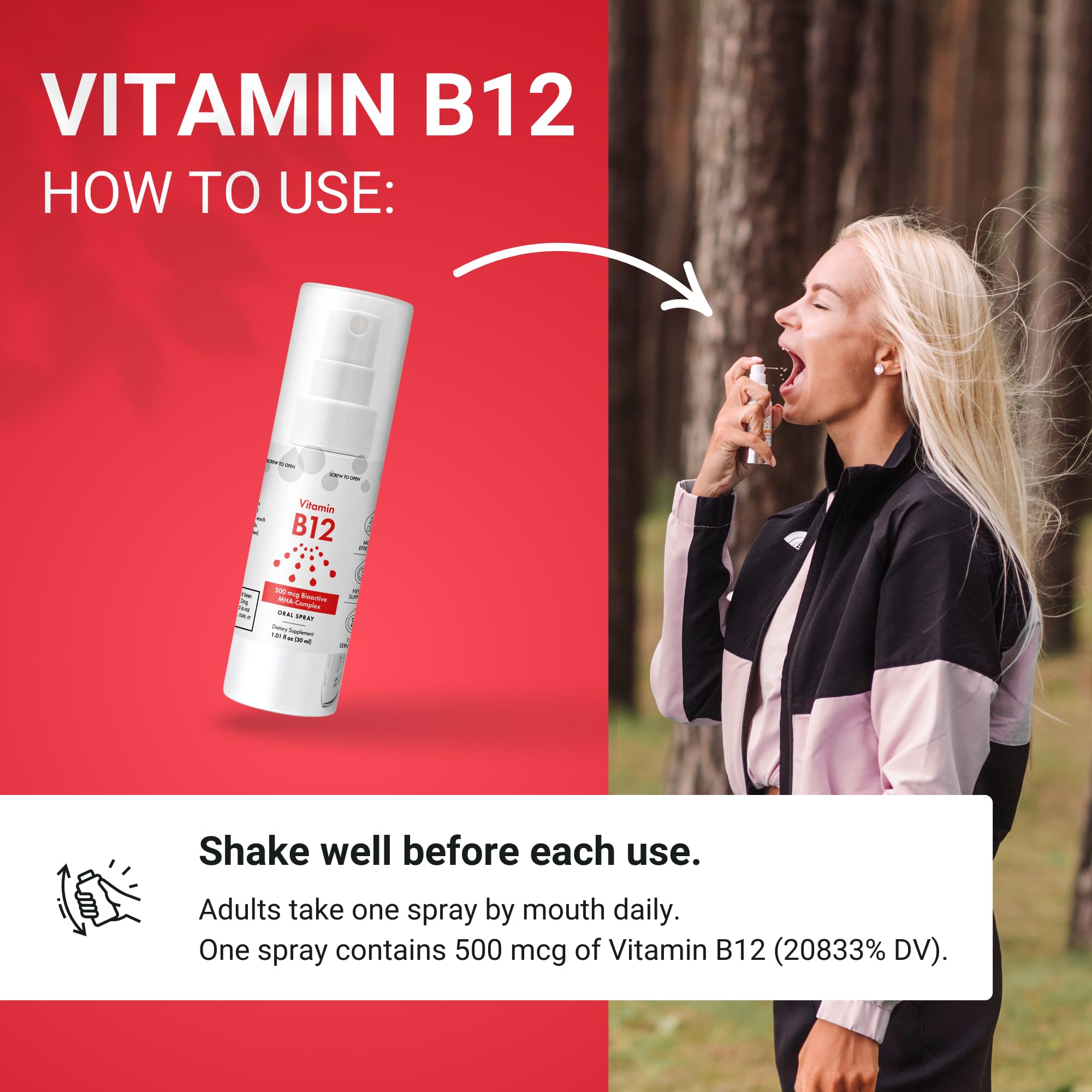 norvita b12 spray vegan label emphasizing plant-based vitamin source